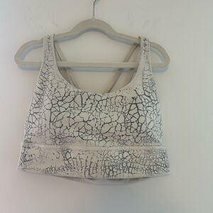 Lululemon Athletica Gray Cracked Pattern Sports Bra